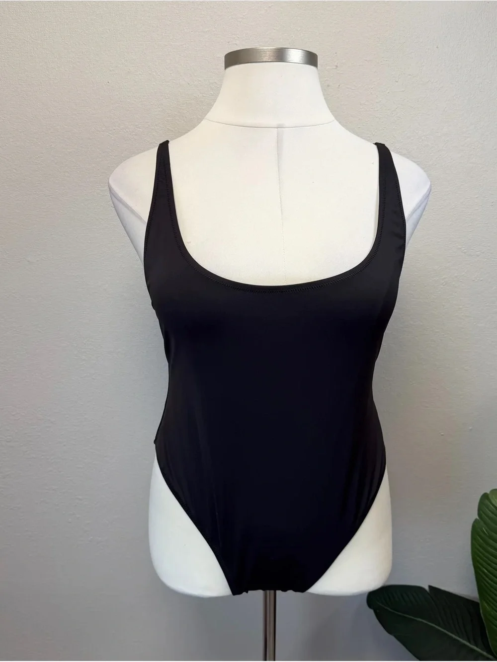 Skims Black Scoop Neck One Piece Swimsuit - New - Size 18 (3X)